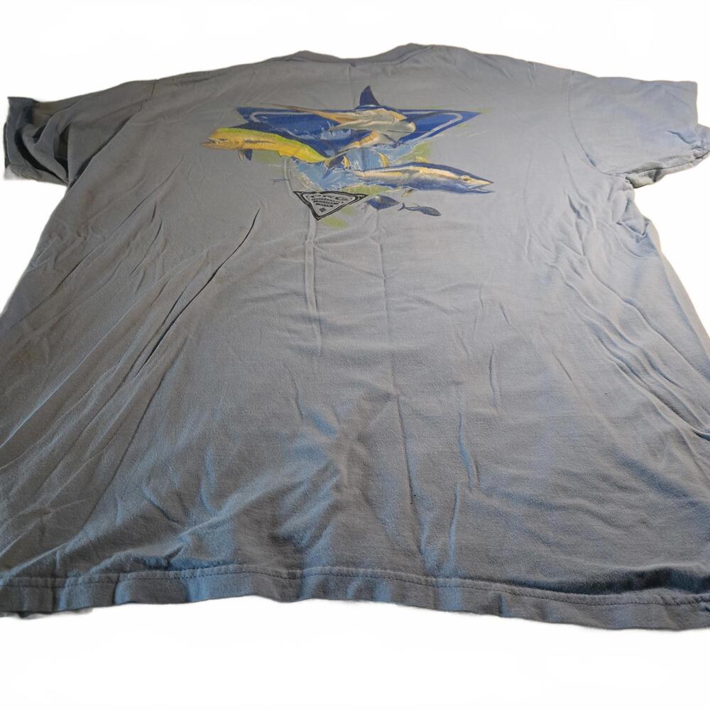 Columbia Mens Blue Graphic T-Shirt -Size XL